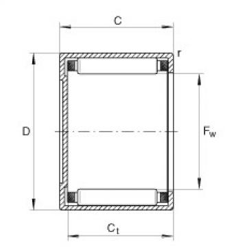 FAG Drawn cup needle roller Bearings with closed end - BK1812