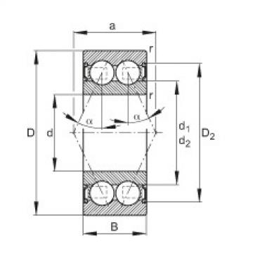 FAG Angular contact ball Bearings - 3007-B-2RS-TVH