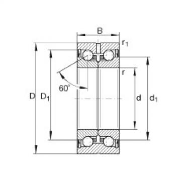 FAG Axial angular contact ball Bearings - ZKLN1034-2RS-XL