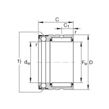 FAG Needle roller/axial ball Bearings - NX7-TV-XL