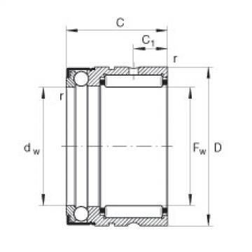 FAG Needle roller/axial ball Bearings - NX10-Z-XL