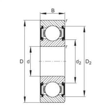 FAG Deep groove ball Bearings - 6208-C-2BRS