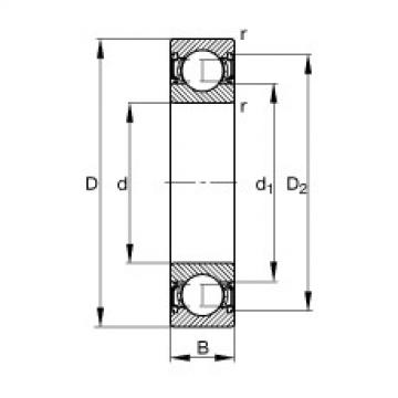 FAG Deep groove ball Bearings - S61808-2RSR