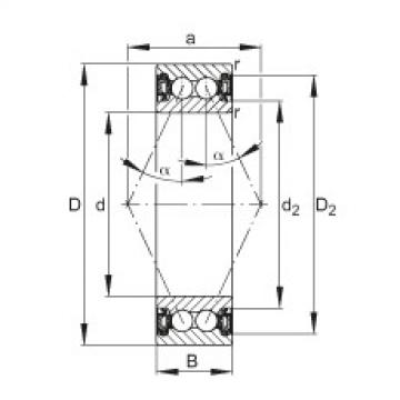 FAG Angular contact ball Bearings - 3810-B-2RZ-TVH