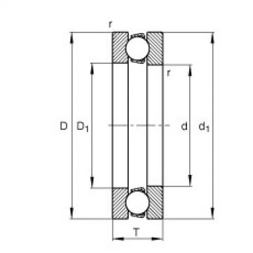 FAG Axial deep groove ball Bearings - 51164-MP