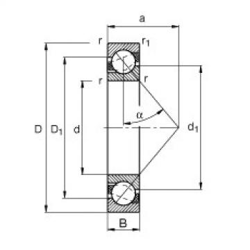 FAG Angular contact ball Bearings - 71810-B-TVH