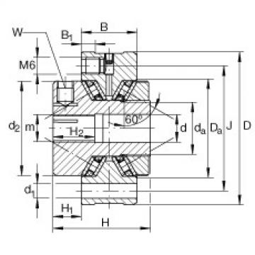 FAG Axial conical thrust cage needle roller Bearings - ZAXFM1055