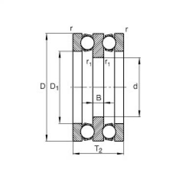 FAG Axial deep groove ball Bearings - 52205