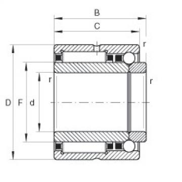 FAG Needle roller/angular contact ball Bearings - NKIB5910-XL