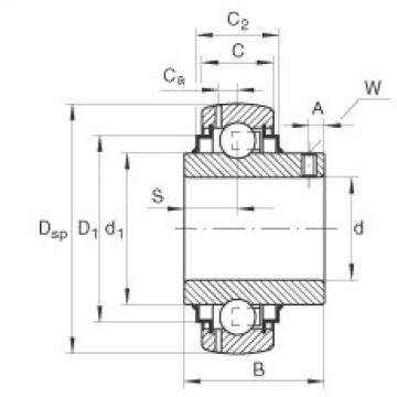 FAG Radial insert ball Bearings - GY1100-KRR-B-AS2/V