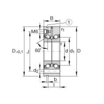 FAG Axial angular contact ball Bearings - ZKLF2575-2RS-PE