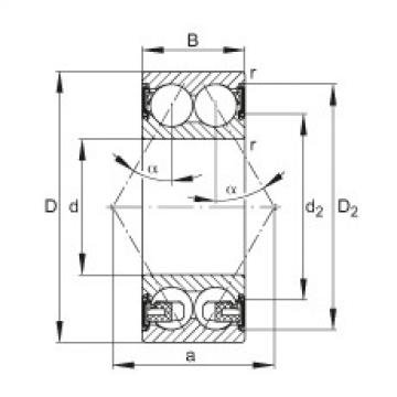 FAG Angular contact ball Bearings - 3207-BD-XL-2HRS-TVH