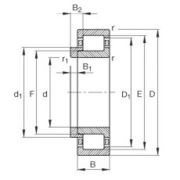 FAG Cylindrical roller Bearings - NJ207-E-XL-TVP2 + HJ207-E