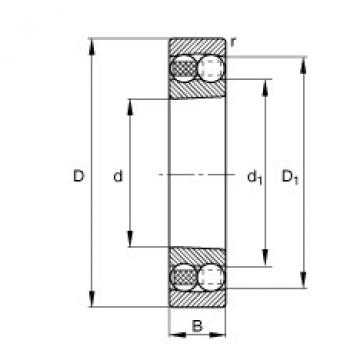 FAG Self-aligning ball Bearings - 1214-K-TVH-C3