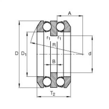 FAG Axial deep groove ball Bearings - 54236-MP + U236