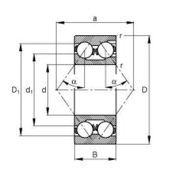 FAG Angular contact ball Bearings - 3222-M