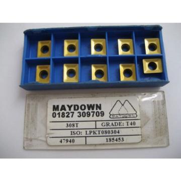 10 x LPKT080304 T40 308T LPKT MAYDOWN FACE MILL MILLING INSERTS NEW &amp; BOXED #27