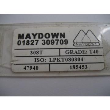 10 x LPKT080304 T40 308T LPKT MAYDOWN FACE MILL MILLING INSERTS NEW &amp; BOXED #27