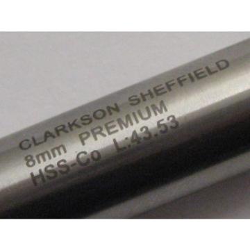 8mm HSSCo8 FC3 3 FLT SLOT DRILL / END MILL EUROPA TOOL / CLARKSON 824M16B #A1