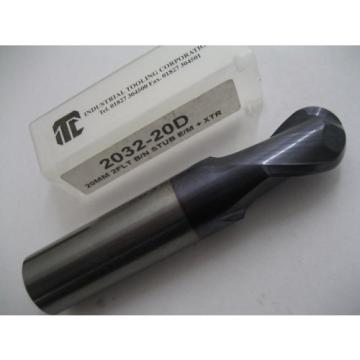 20mm SOLID CARBIDE BALL NOSED XTR COATED 2 FLT SLOT DRILL MILL ITC 2032-20D #73
