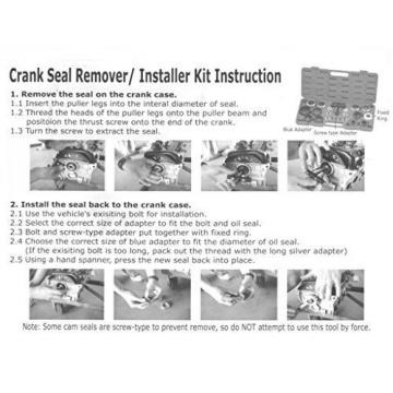 FIT TOOLS Crank Bearing Camshaft Seal Remover and Installer Kit