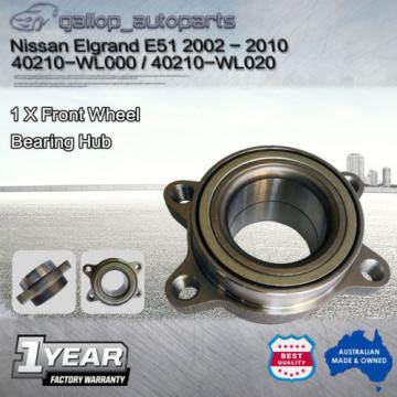 Front Wheel Hub Bearing fit for NISSAN ELGRAND E51 2002-2010 Without ABS New