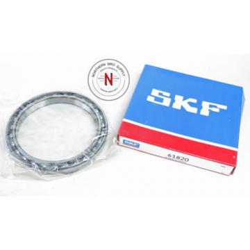 SKF 61820-2RS1 DEEP GROOVE BALL BEARING, 100mm x 125mm x 13mm, FIT C0, OPEN
