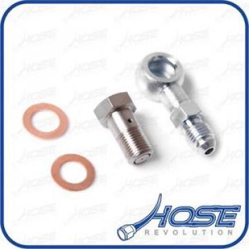 11mm x 1.0 to 4AN Garrett Ball Bearing Turbochargers Oil Banjo Bolt Fitting Kit