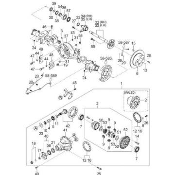 RR DIFFERENTIAL BEARING, Ft/R AXLE WHEEL BEARING, PINION SEAL Fit SORENTO 02-06