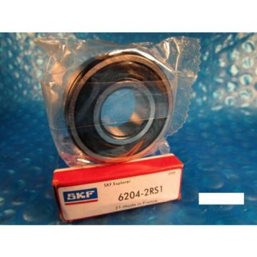 SKF 6204 2RS1,Deep Groove Roller Bearing(=2 Fafnir Timken 204,FAG 2RSR, NSK NTN)