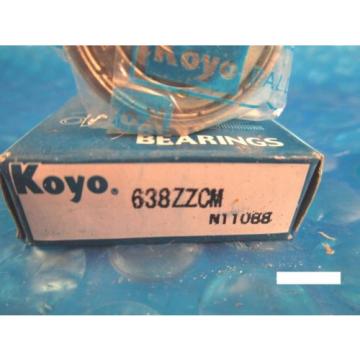 KOYO 638 ZZ Single Row Radial Bearing (see SKF 2Z, NTN, FAG 2RZ , NSK )