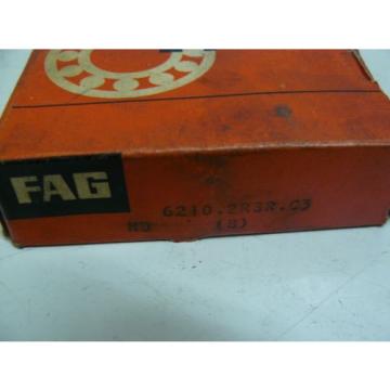 NEW FAG 6210.2RSR.C3 BALL BEARING 50MM ID 90MM OD 20MM HT