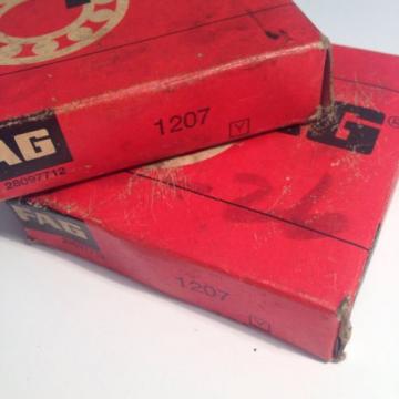 Set of Two Vintage  FAG  Ball Bearing 1207 Y 75/19    Sealed