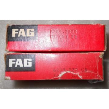 New NIB (surplus old stock) Lot of 2 Bearings  FAG 6209.2RSR 6209 2RSR