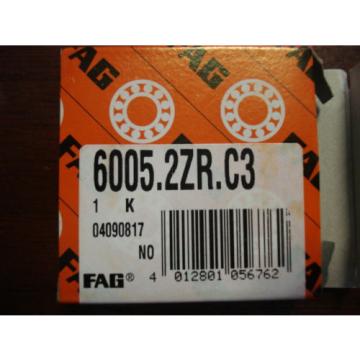 FAG Shielded Deep Groove Bearing 12mm x 37mm x 12mm 6005.2ZR.C3     -6394eGE3