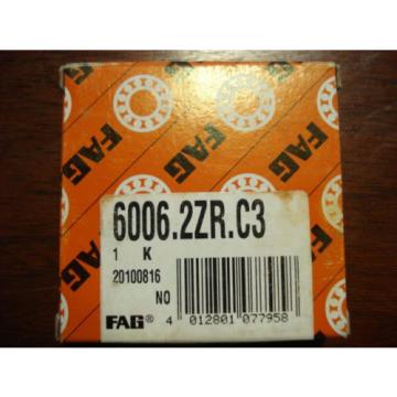 FAG, ShieldedDeep Groove Ball Bearing, 30mm x 55mm x 13mm 6006.2ZR.C3 /5717eFE3