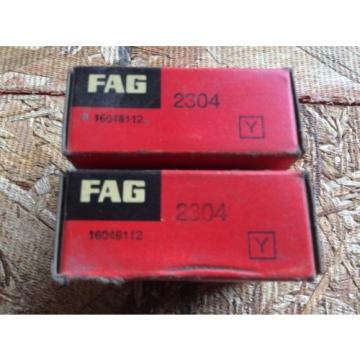2-Fag  Bearings, Cat# 2304 ,comes w/30day warranty, free shipping
