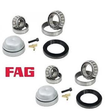 2 FAG L&amp;R Front Wheel Bearing Long Kits w/Grease Cap for Mercedes-Benz 500SEC 84