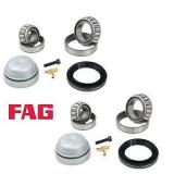 2 FAG L&amp;R Front Wheel Bearing Long Kits w/Grease Cap for Mercedes 380SEC 82-83